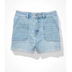 AE Denim Mom Shorts - Bright Blue